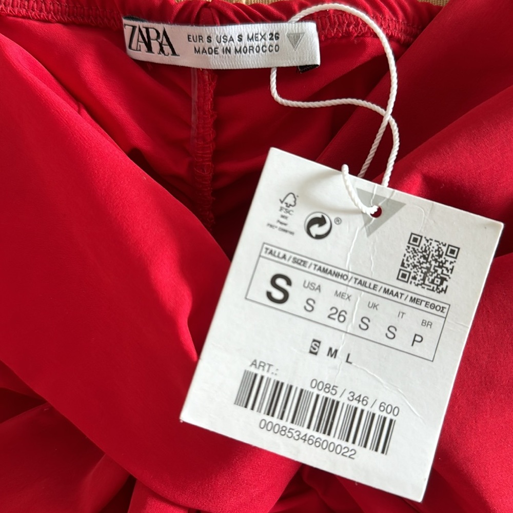 ZARA RUCHED BOW DRESS - Picture 8 of 8